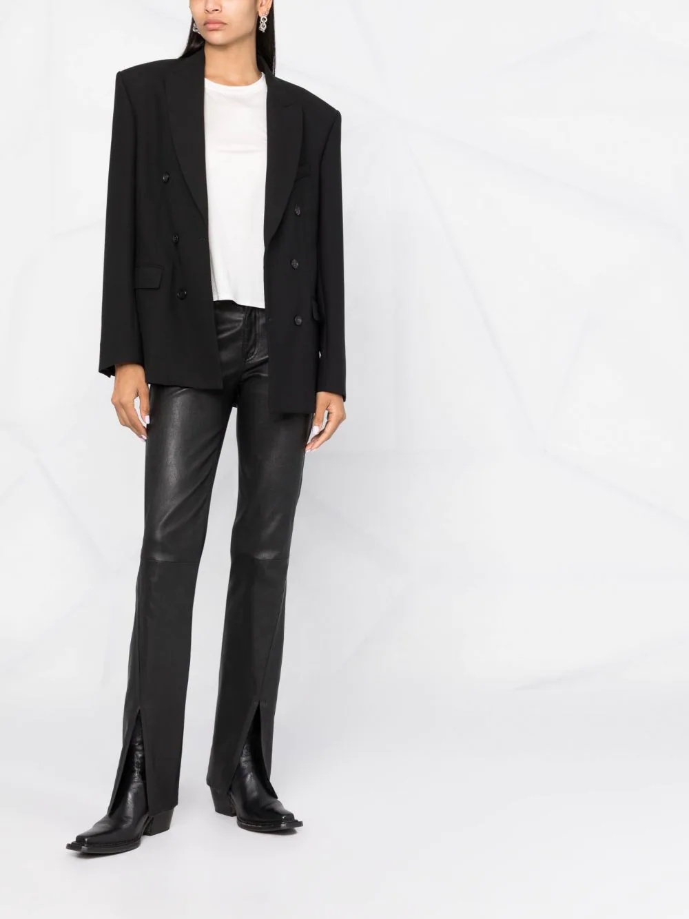 side slit T-shirt - 2