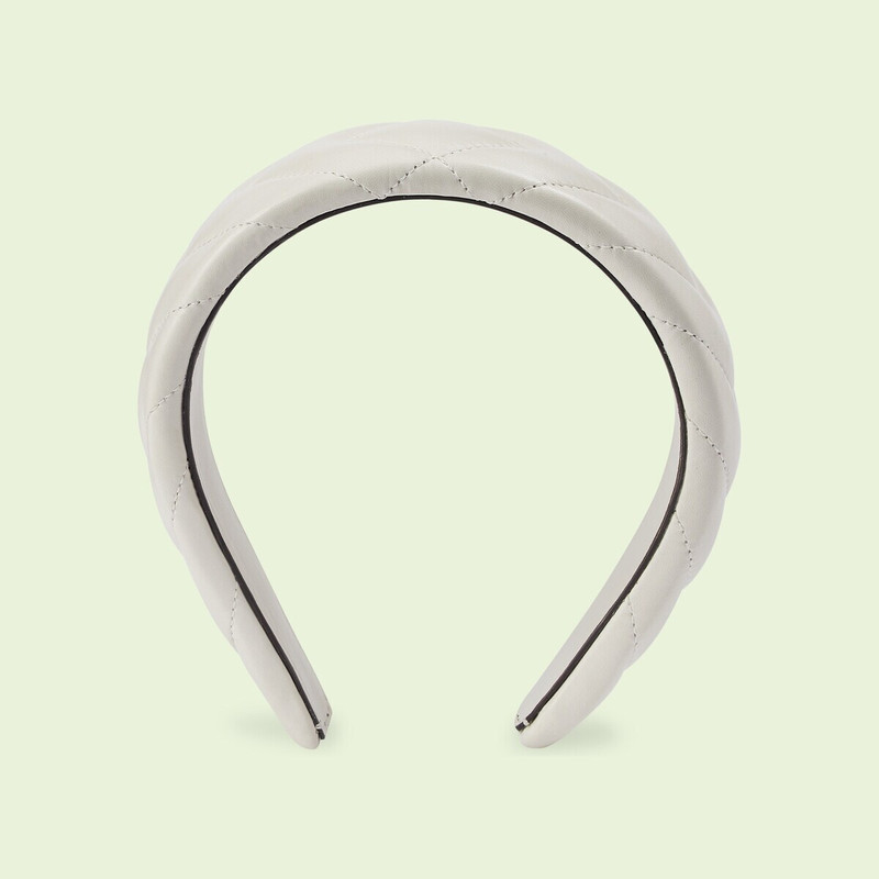 Leather hairband with Double G 1