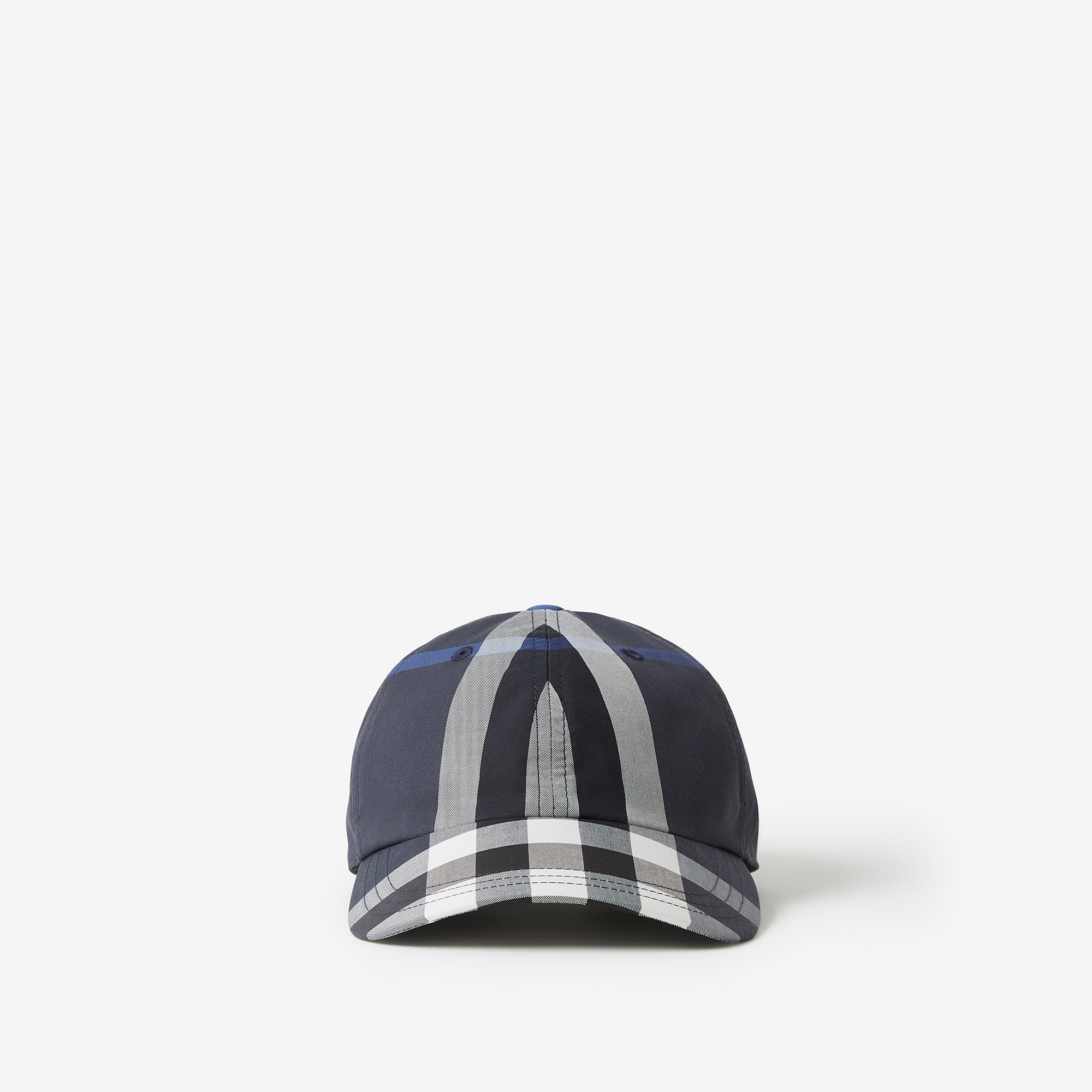 Check Cotton Blend Baseball Cap - 1