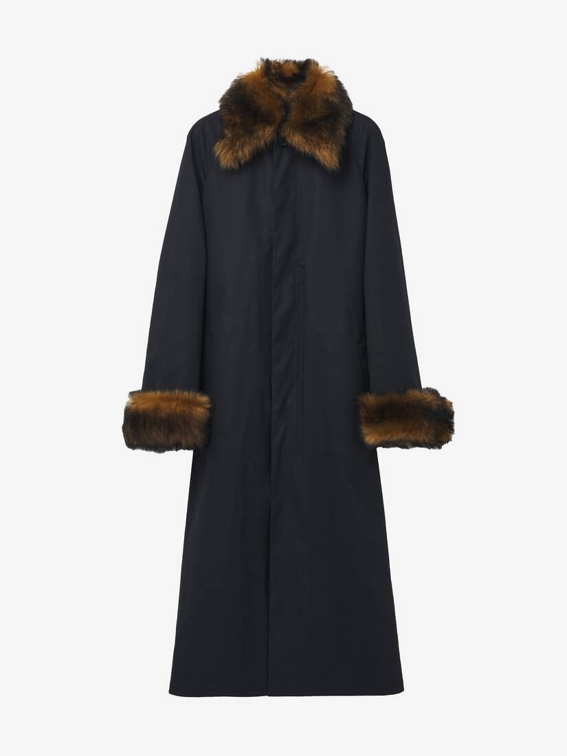 Shearling Detail Raincoat - 1