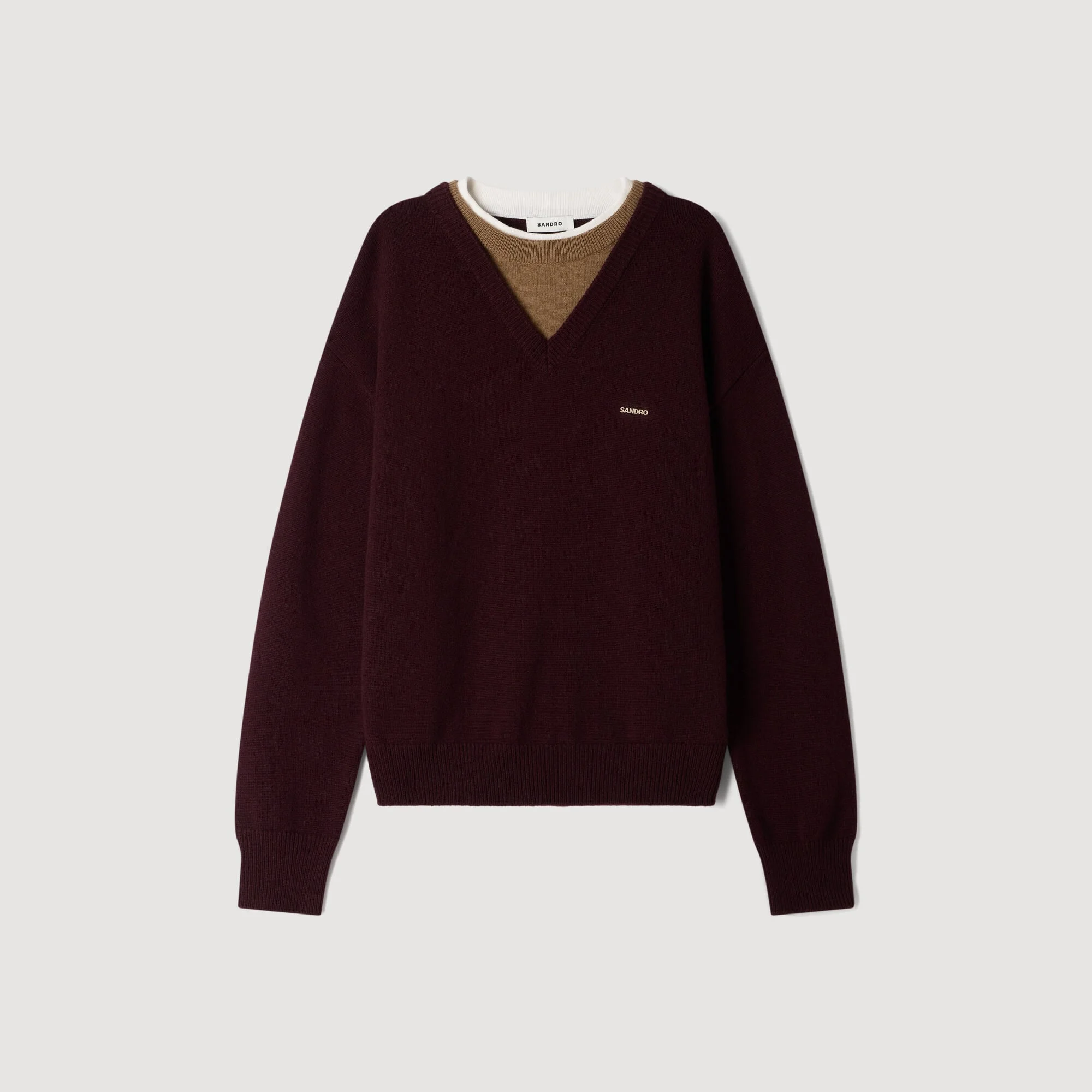 2-IN-1 WOOL AND CASHMERE SWEATER - 1