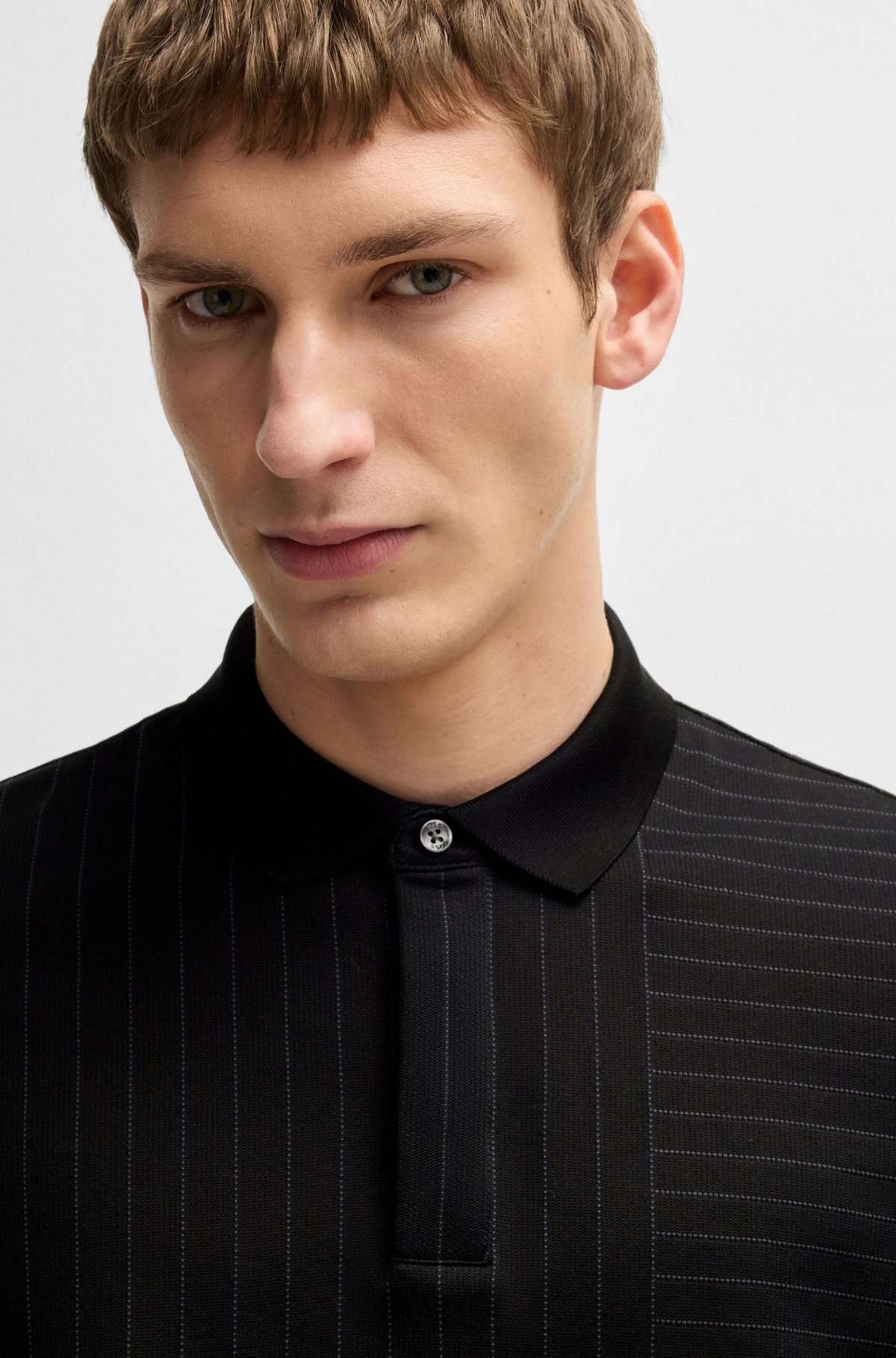 MERCERIZED-COTTON POLO SHIRT WITH MIXED STRIPES - 3