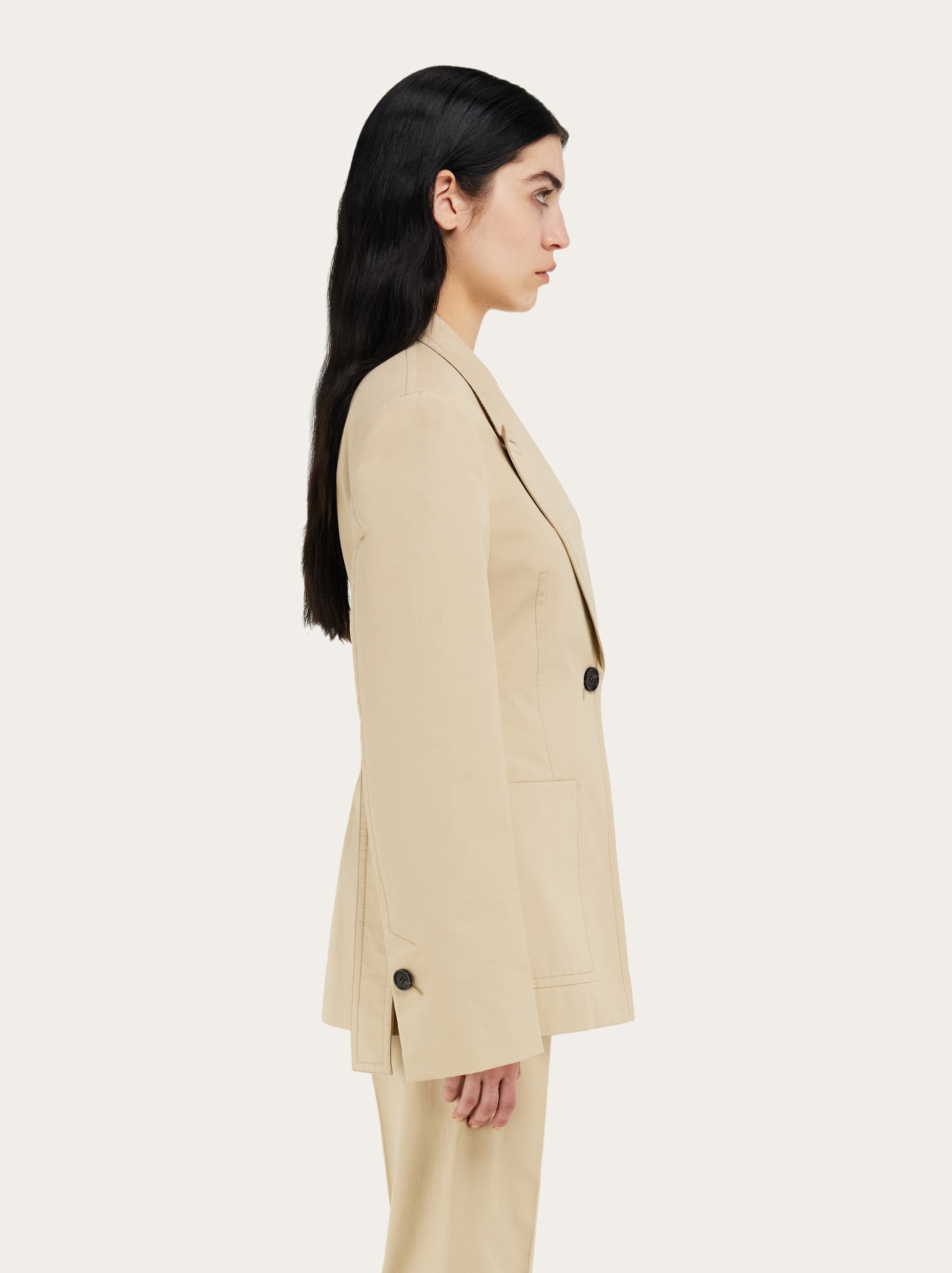 Blazer with martingale belt - 3