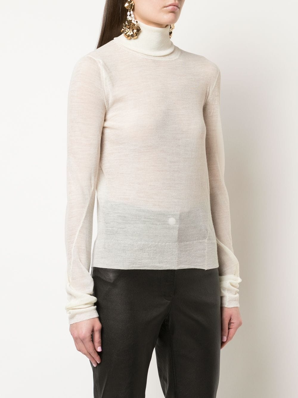 wool turtleneck jumper - 3