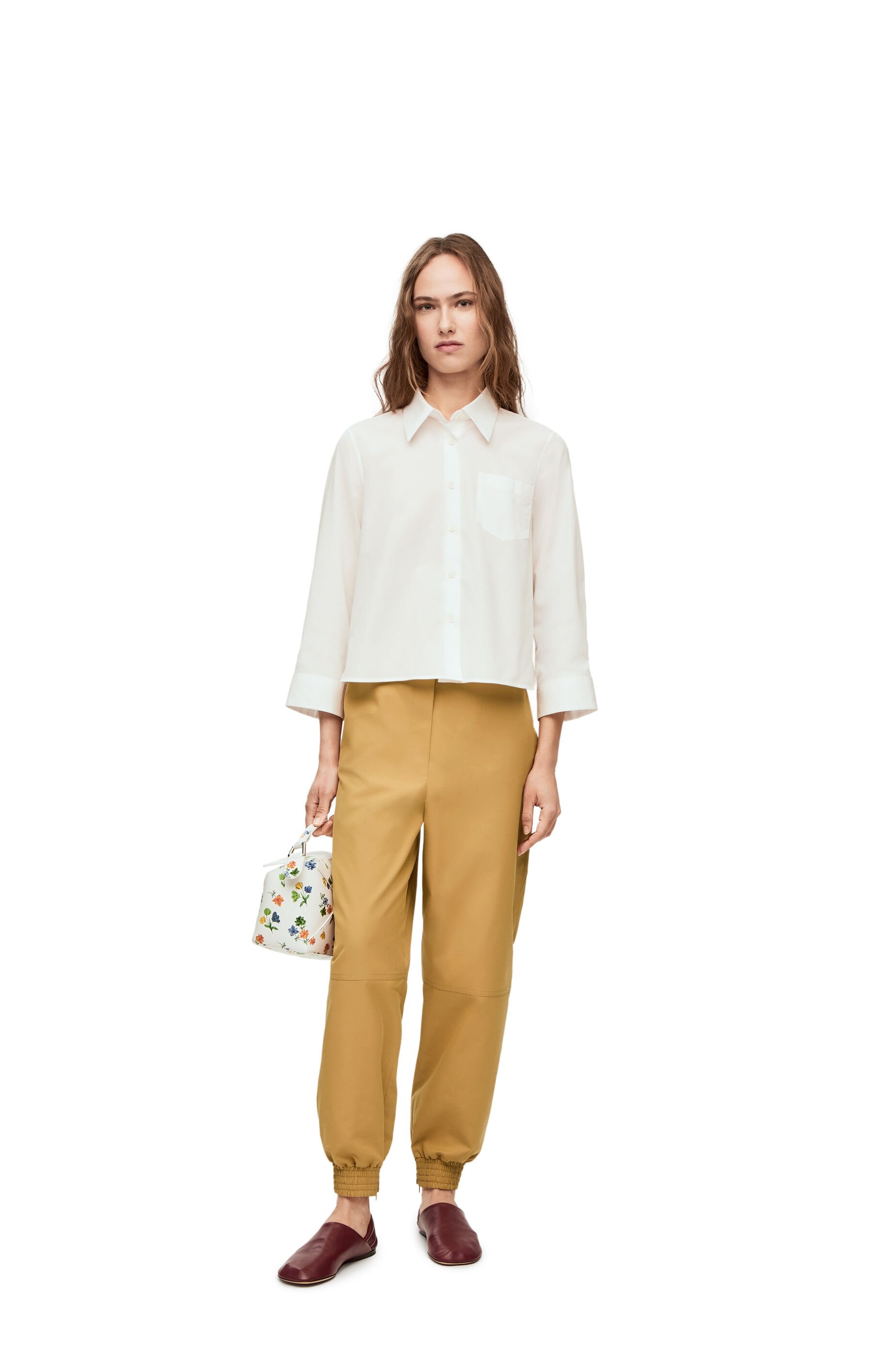 Elasticated trousers in cotton gabardine - 2