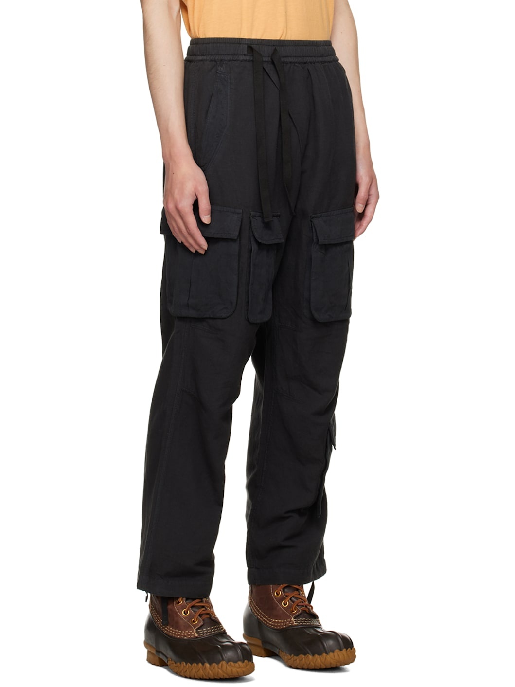 Black Asym Cargo Pants - 2