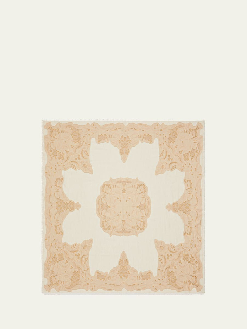 Ramage Fil Coupe Cashmere, Wool, and Silk Shawl 1