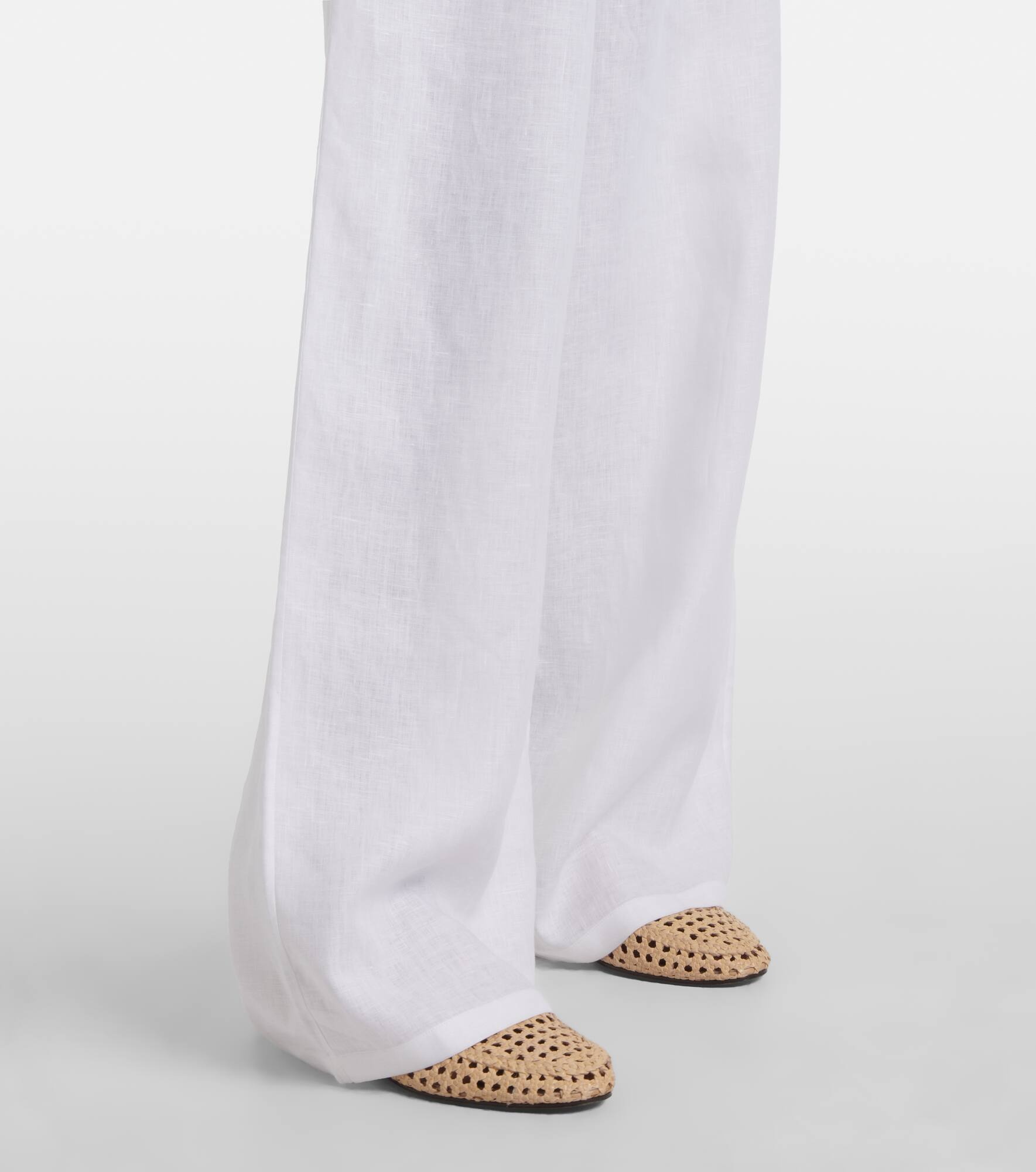 Valerio high-rise linen wide-leg pants - 5
