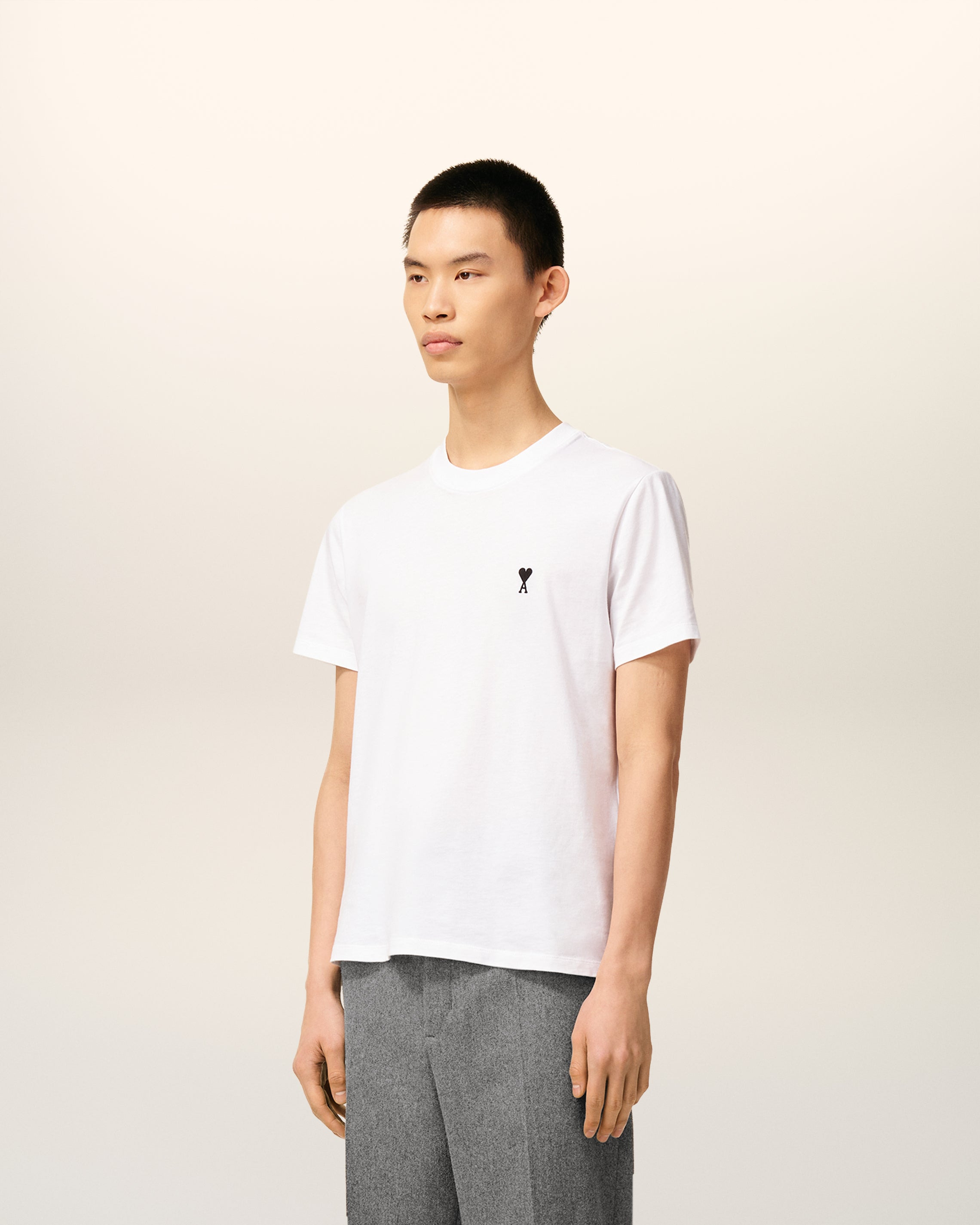 WHITE COTTON AMI DE COEUR T-SHIRT - 6