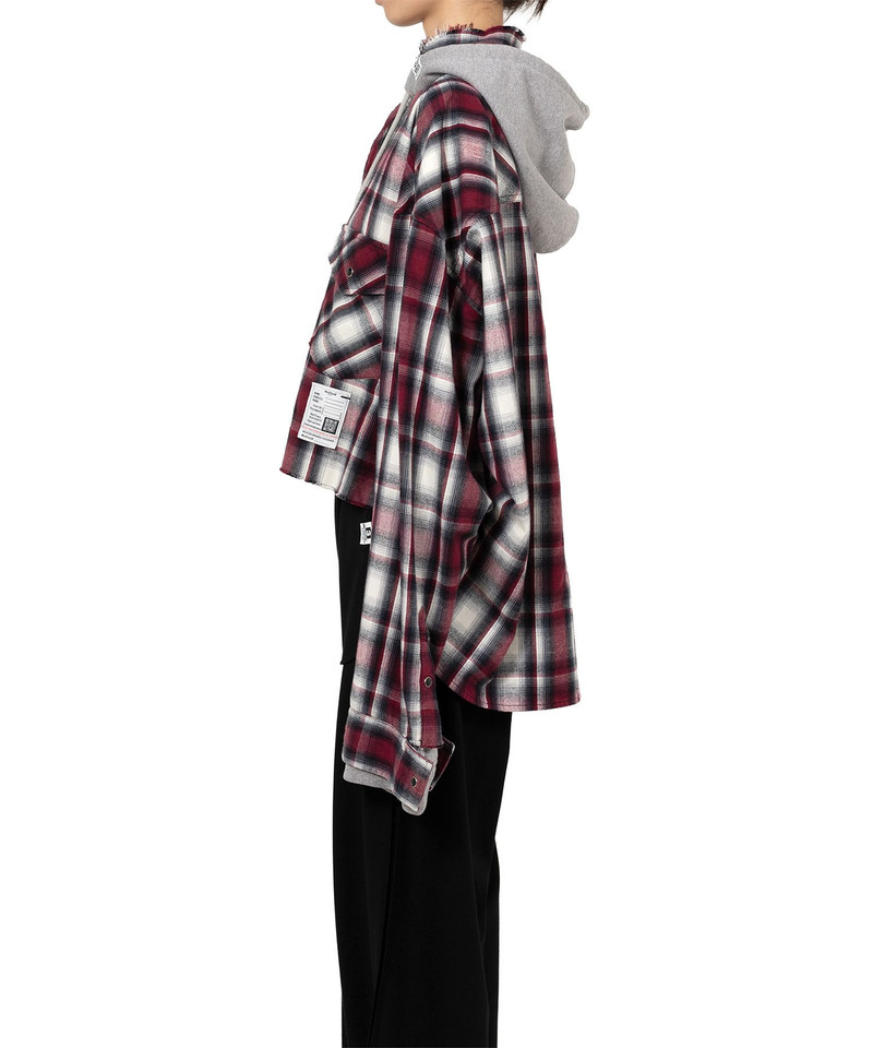 Hoodie Combine Checkered Shirt 12