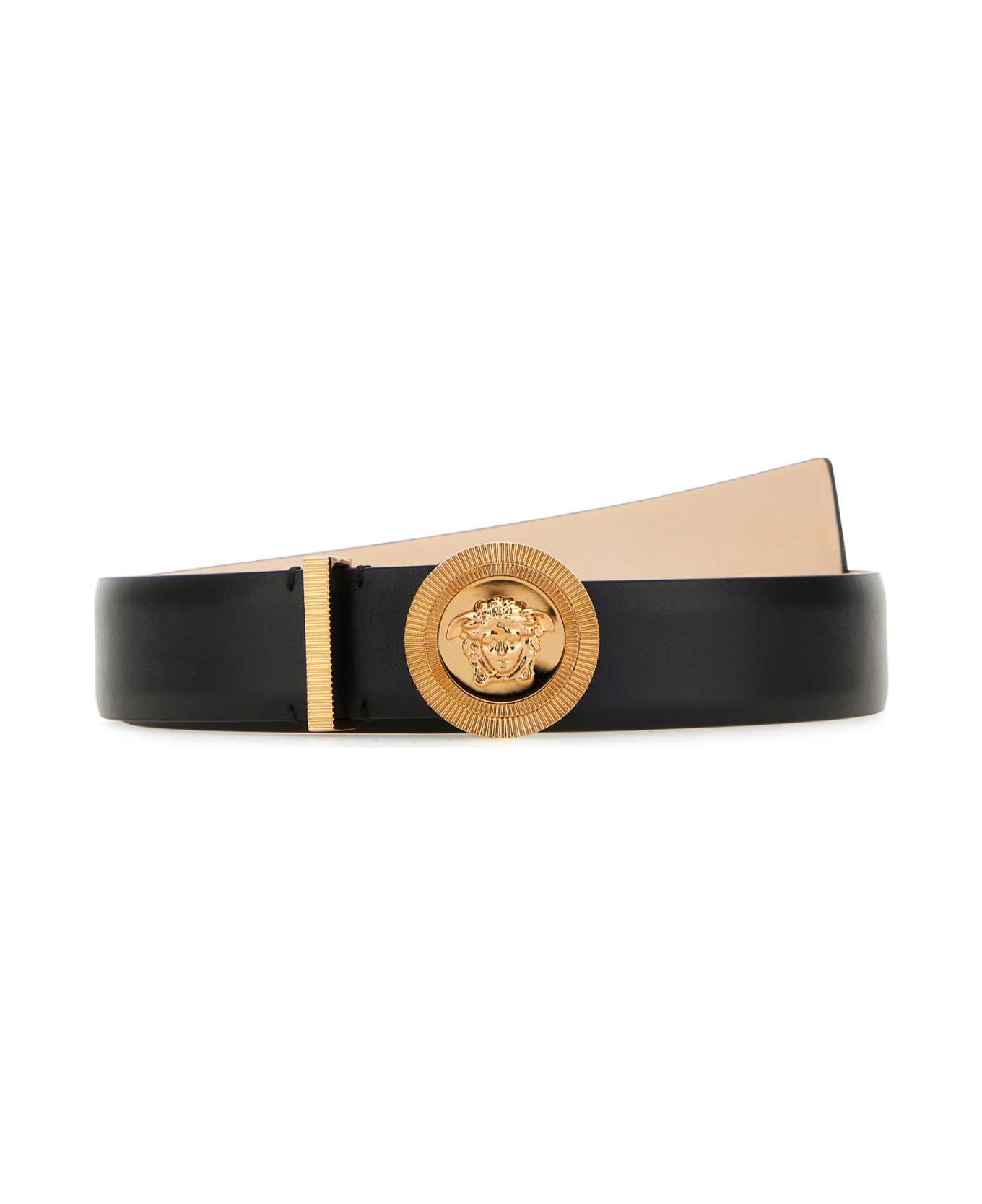 Black Leather Belt - 1