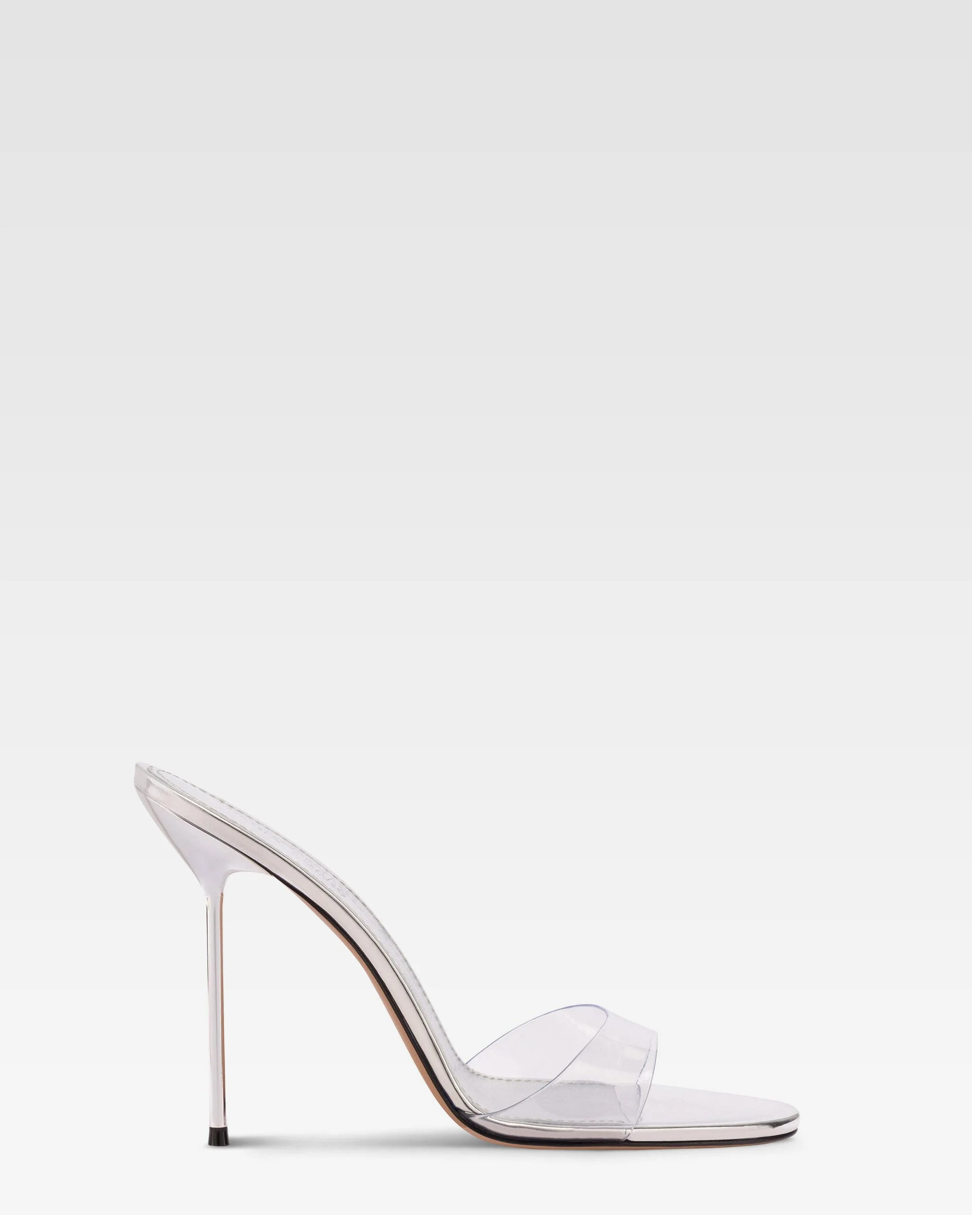 PVC and mirrored leather mule - 1