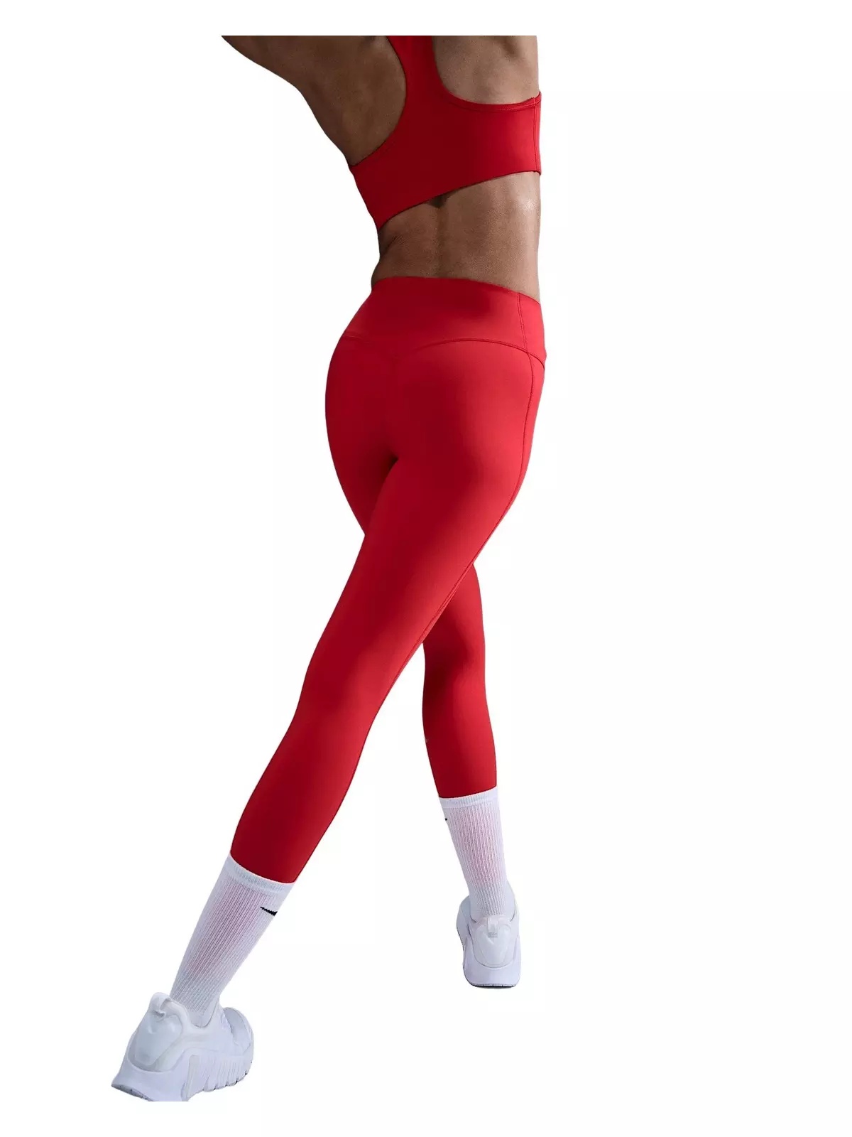 Women's Universa Med-Support High-Waisted 7/8 Leggings w/Pockets -Red - 2