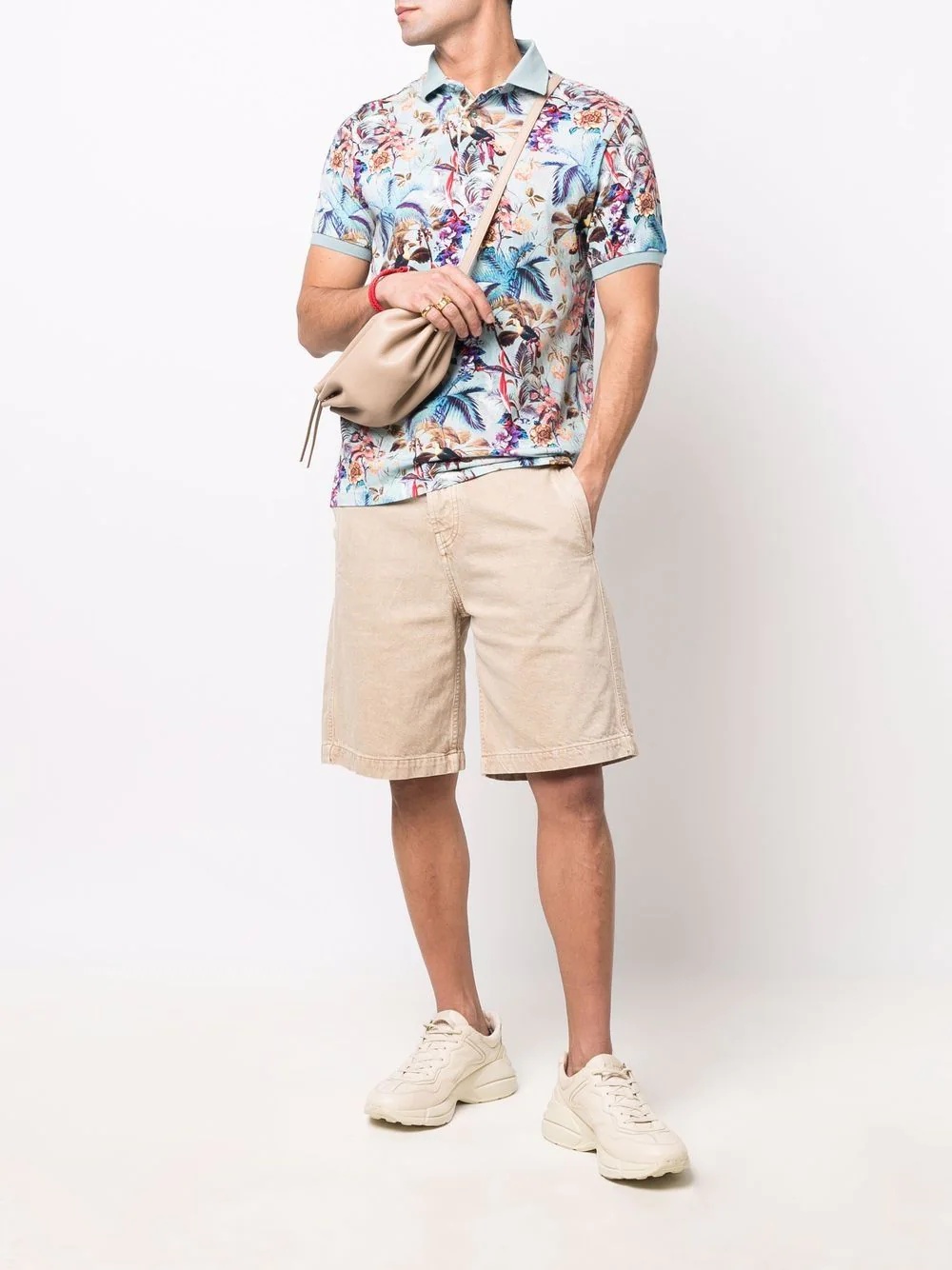 toucan foliage-print polo shirt - 2