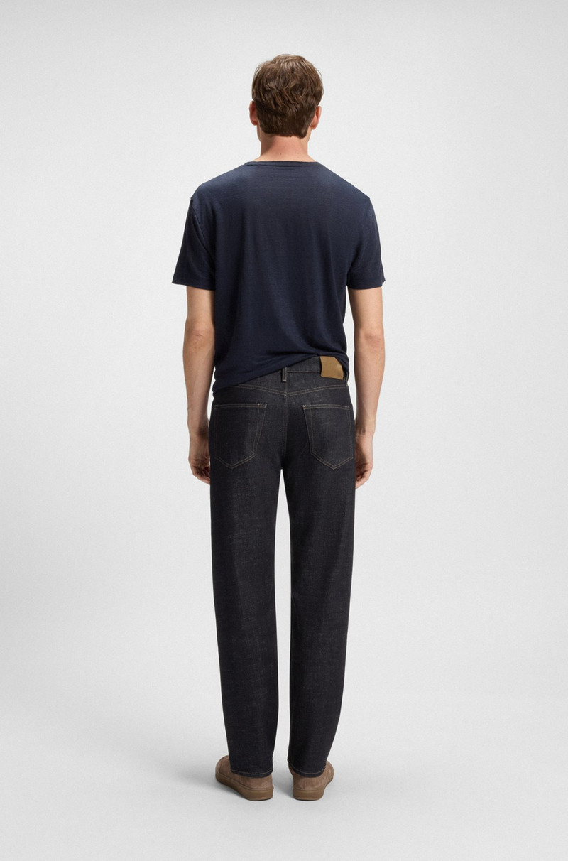 BECKHAM X BOSS REGULAR-FIT JEANS IN DARK-BLUE DENIM 4