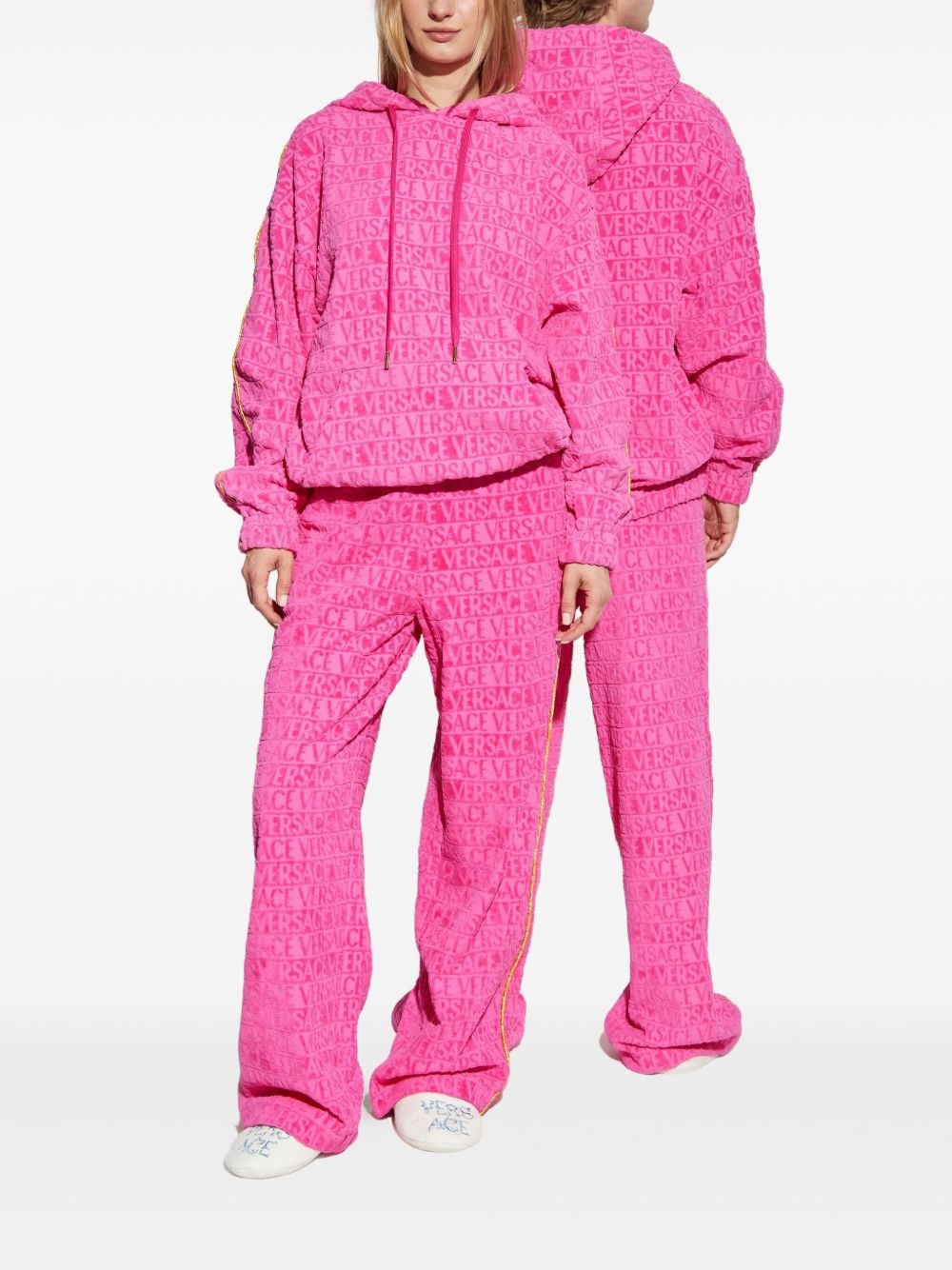 logo-jacquard hoodie - 7