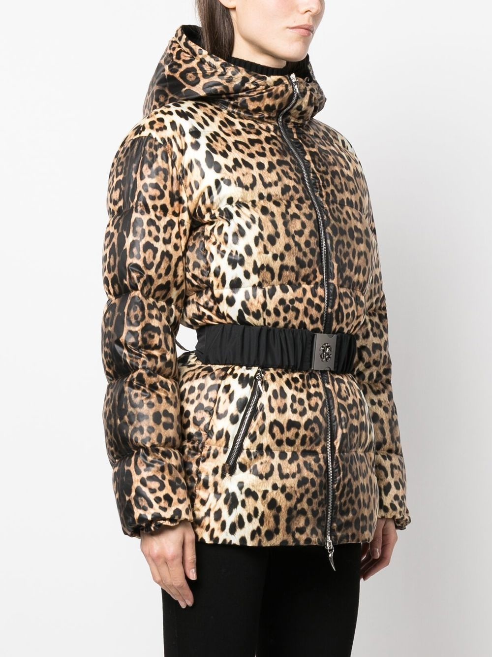 leopard-print padded jacket - 3