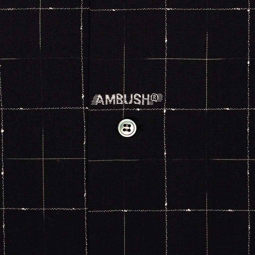 AMBUSH LOGO OPEN COLLAR SHIRT - BLACK - 4