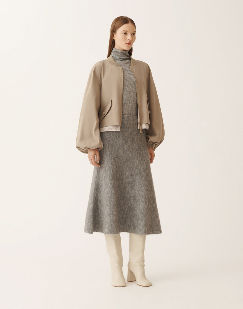 FABIANA FILIPPI Extra-fine twill bomber jacket outlook