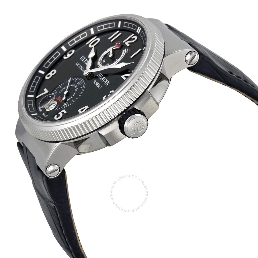 Ulysse Nardin Marine Chronometer Black Dial Automatic Men's Watch 1183-126-62 - 2