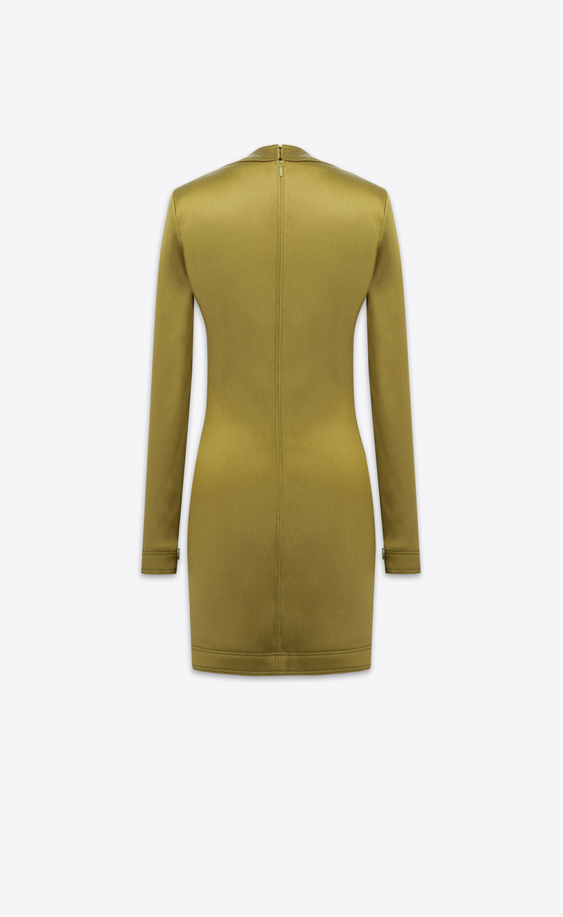 SAINT LAURENT décolleté dress in stretch duchess silk outlook
