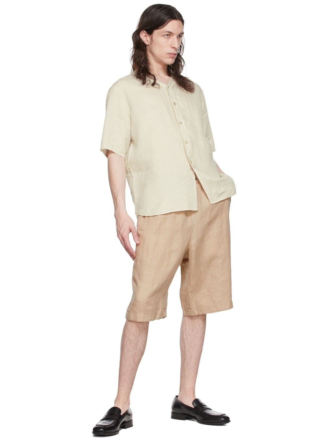 Beige Hemp Shorts - 4