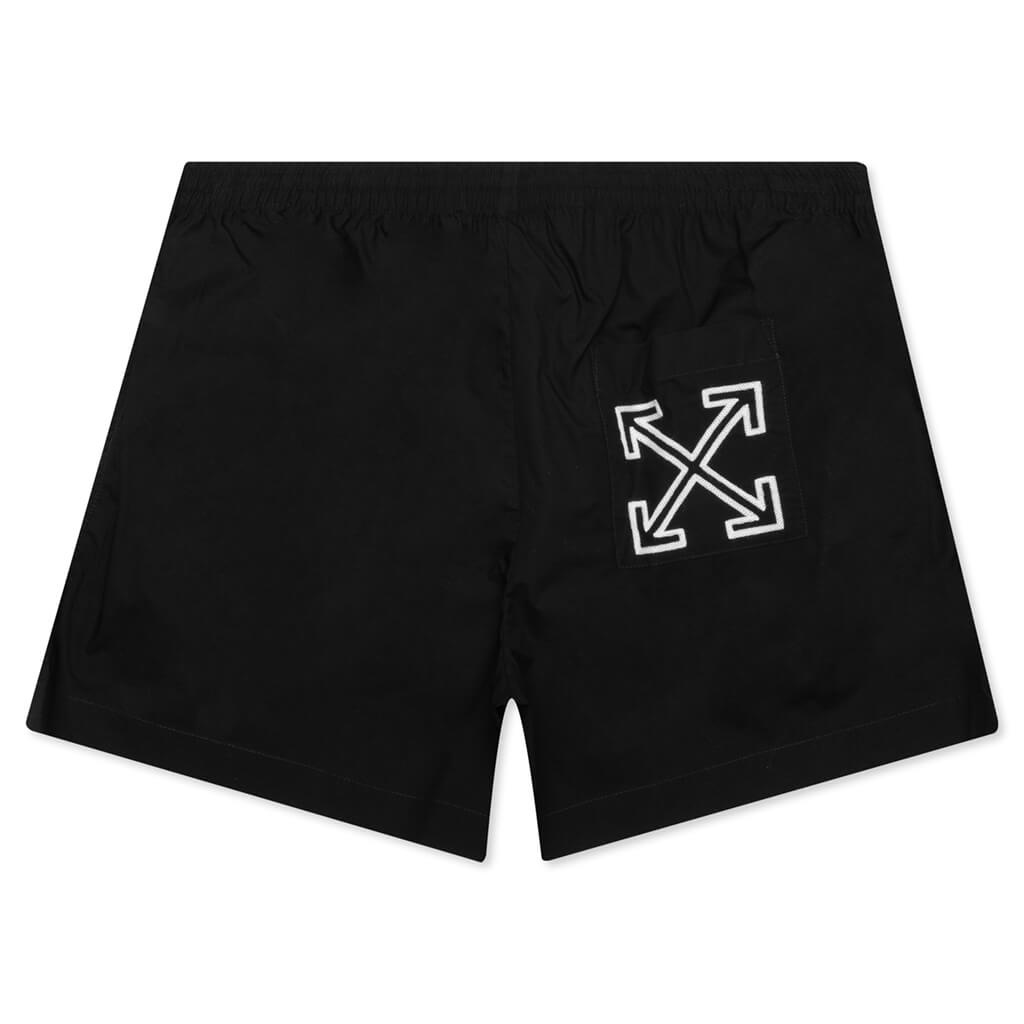 ARROW OUTLINE PAJAMA SHORTS - BLACK/WHITE - 2