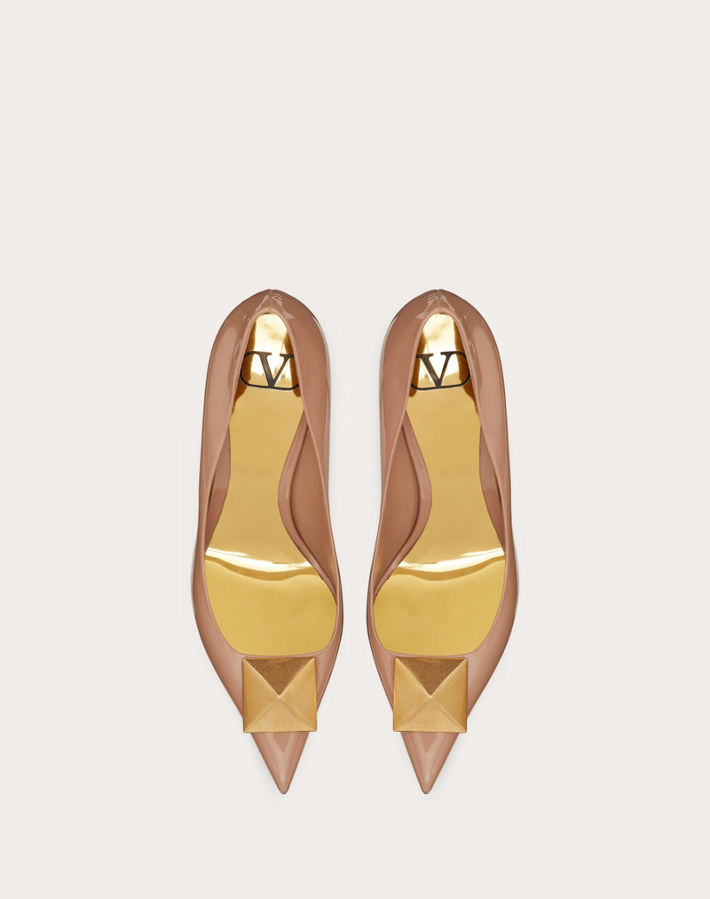 ONE STUD PATENT LEATHER PUMP 100MM 4