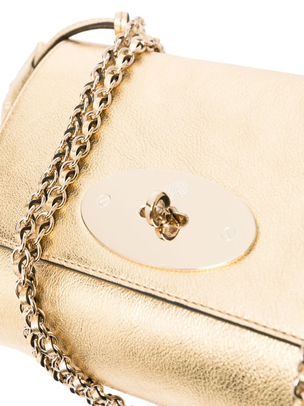 Lily metallic-leather shoulder bag - 4