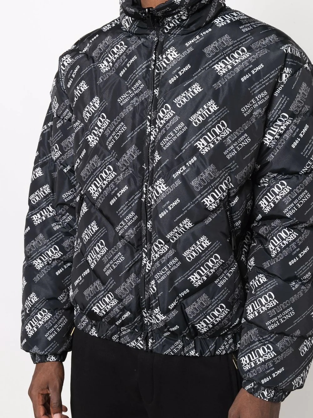 monogram-print puffer coat - 5