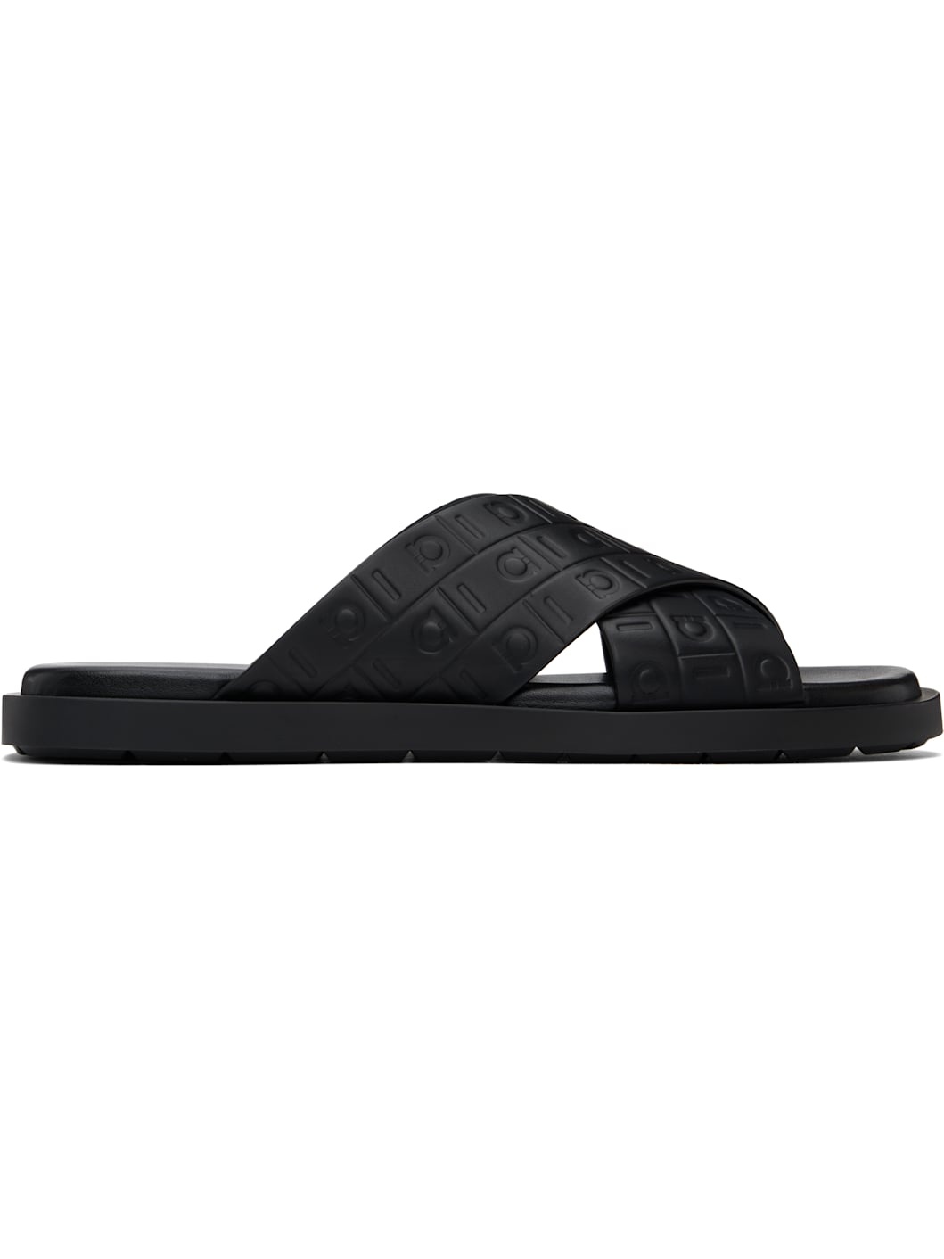 Black Monogram Sandals - 1
