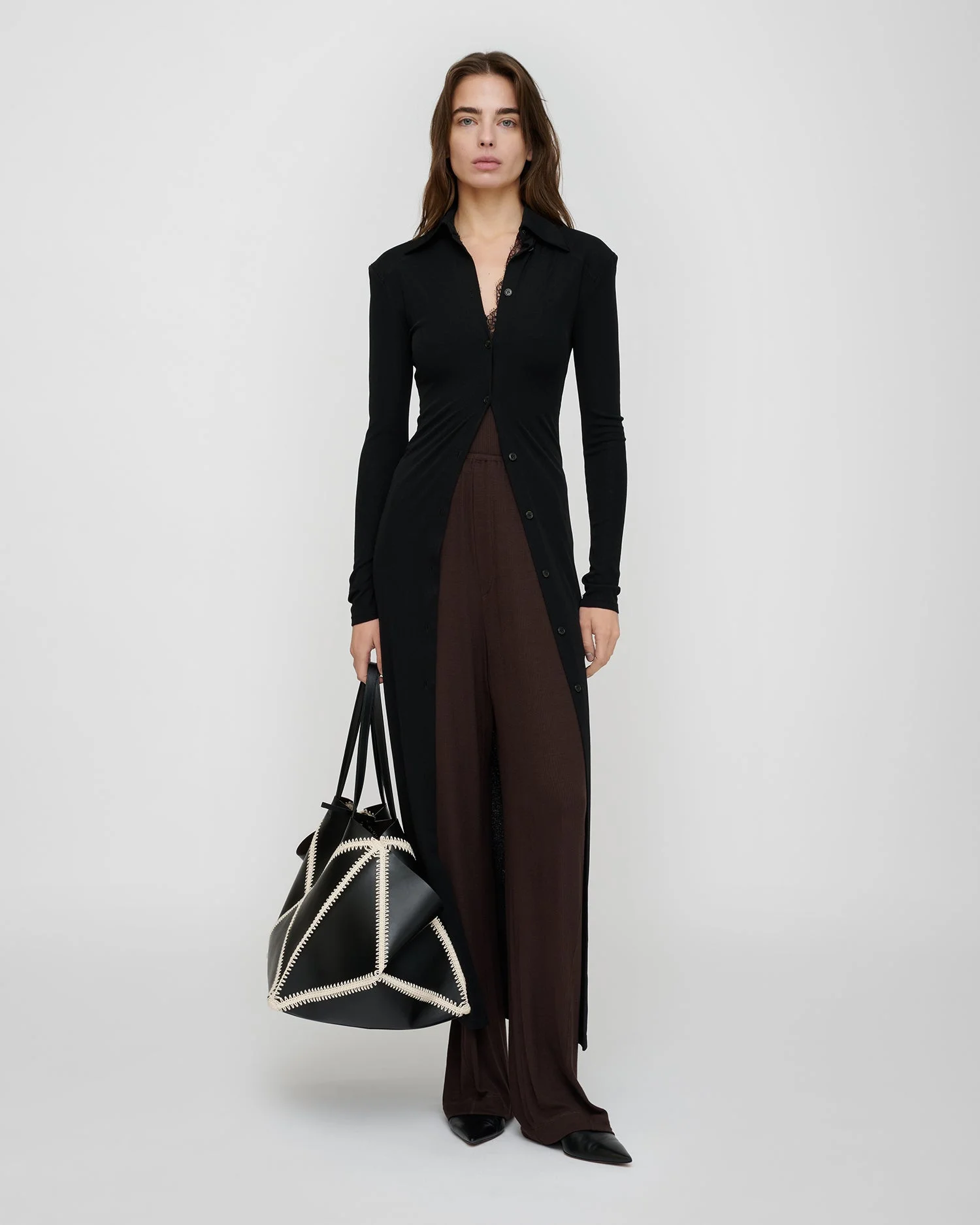 Mesh Jersey Dress - 1