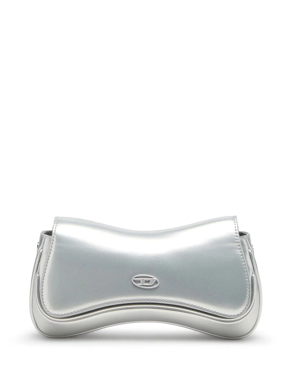 logo-plaque clutch bag - 1