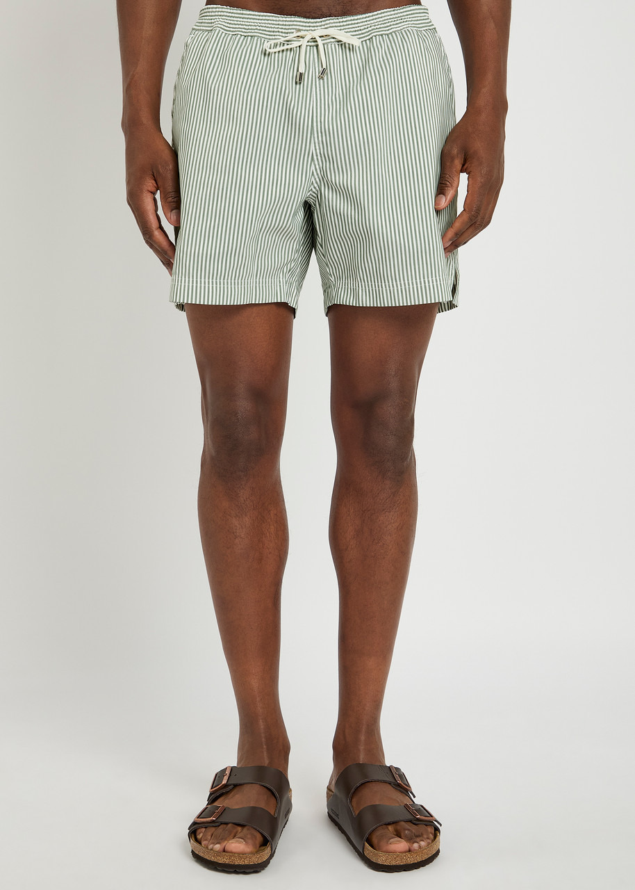 Sunspel Striped Cotton-blend Swim Shorts - 2