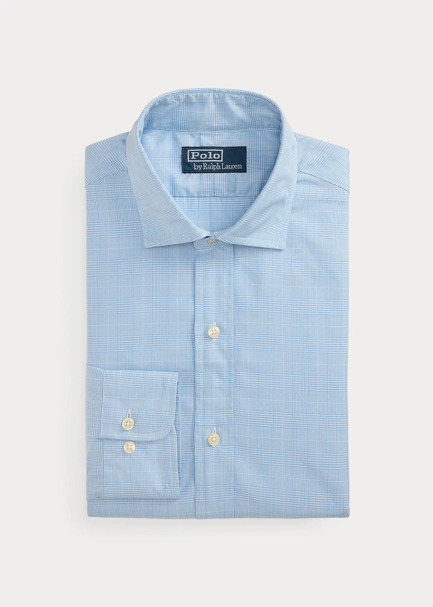 Custom Fit Plaid Poplin Shirt - 1