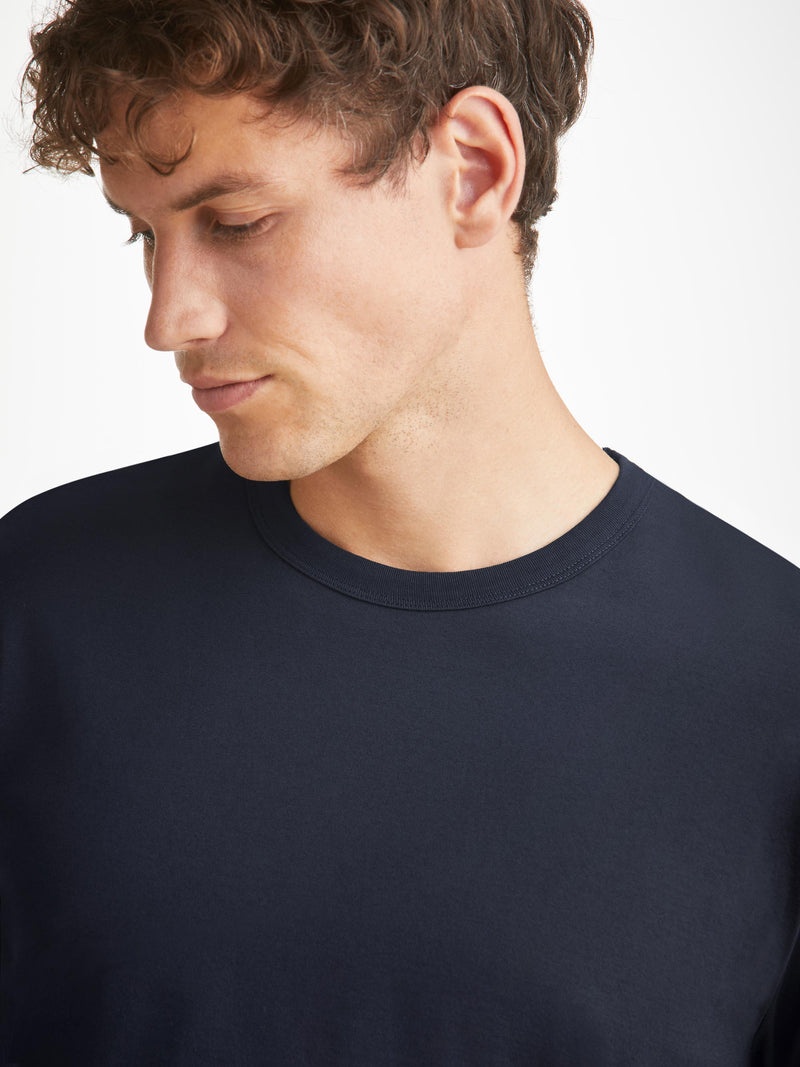 Men's T-Shirt Barny Pima Cotton Navy - 5