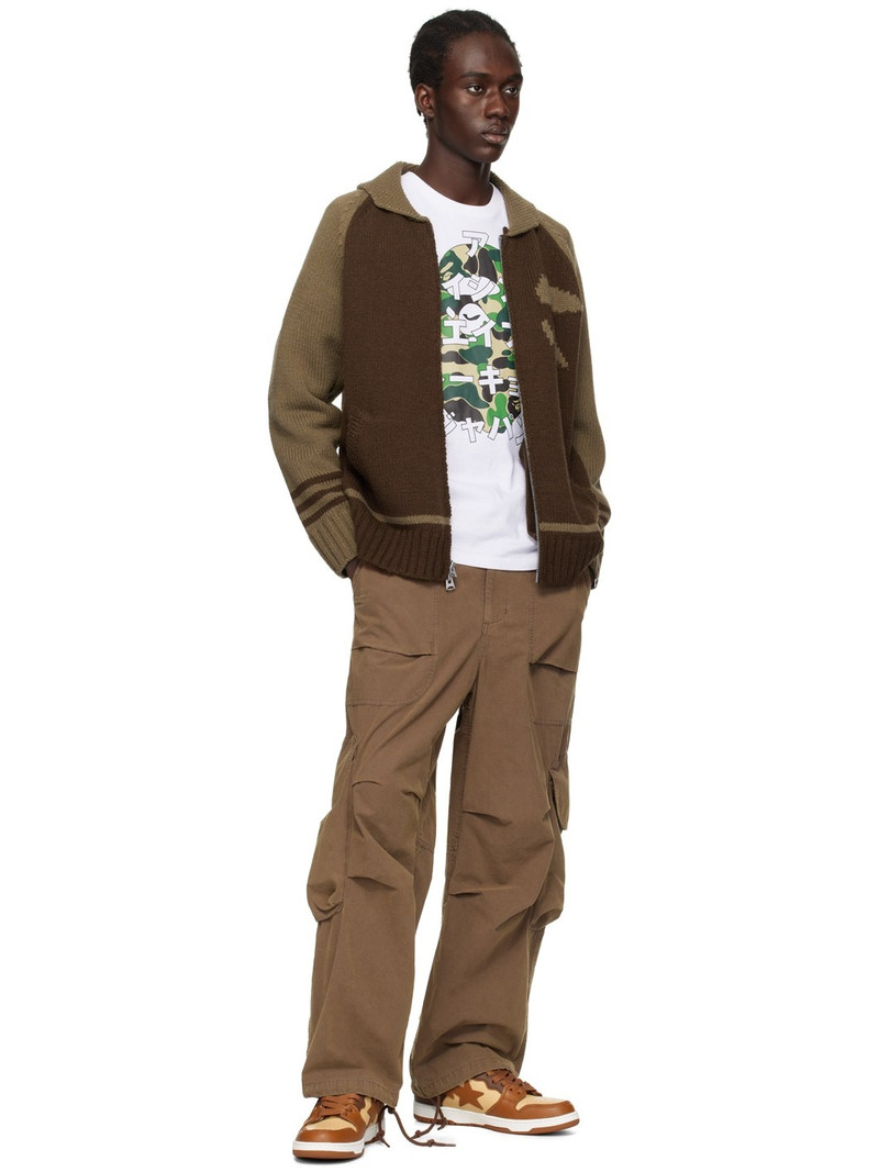 A BATHING APE® White ABC Camo Japanese Letters Long Sleeve T-Shirt outlook