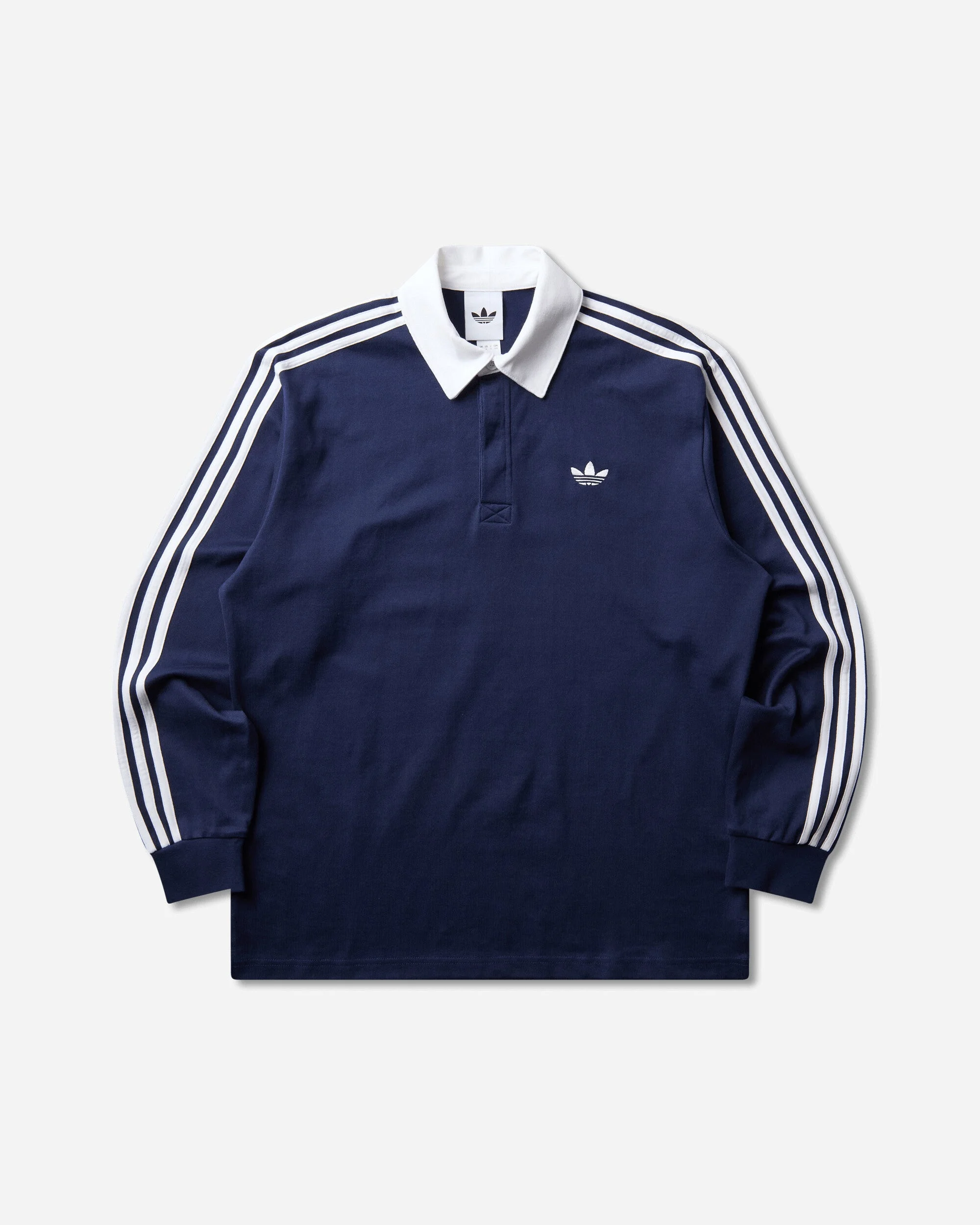 Men's 3-Stripes Rugby Longsleeve Polo Night Indigo - 1