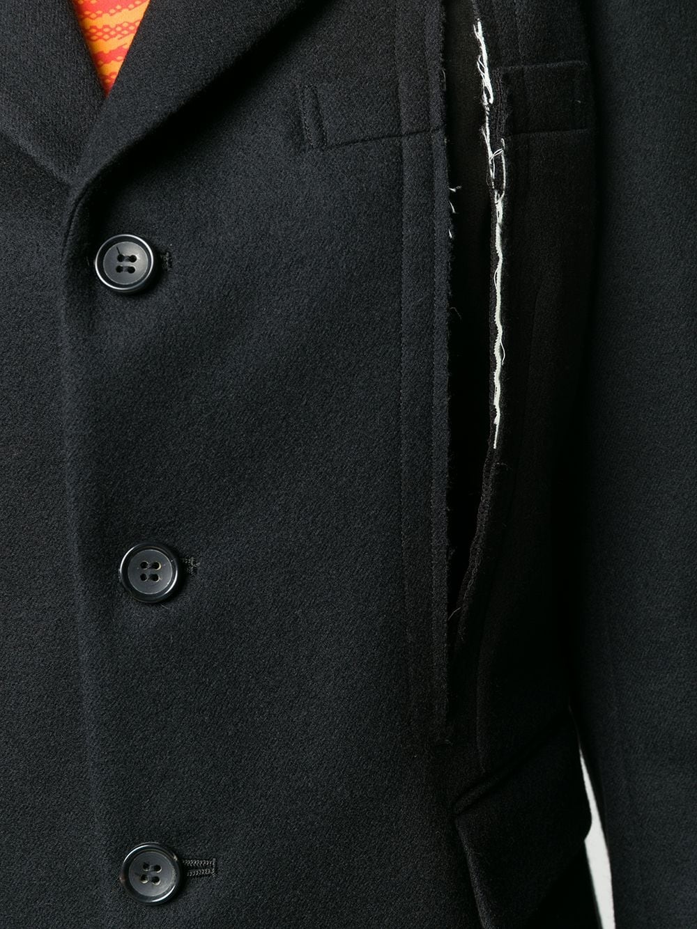 long-sleeved deconstructed coat - 5