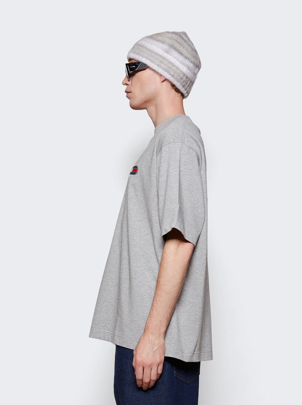 Logo Print T-shirt Grey - 4
