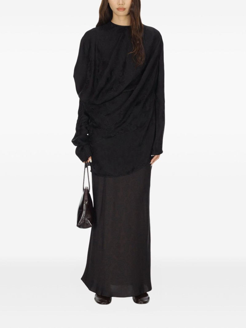 UMA WANG draped asymmetric blouse outlook