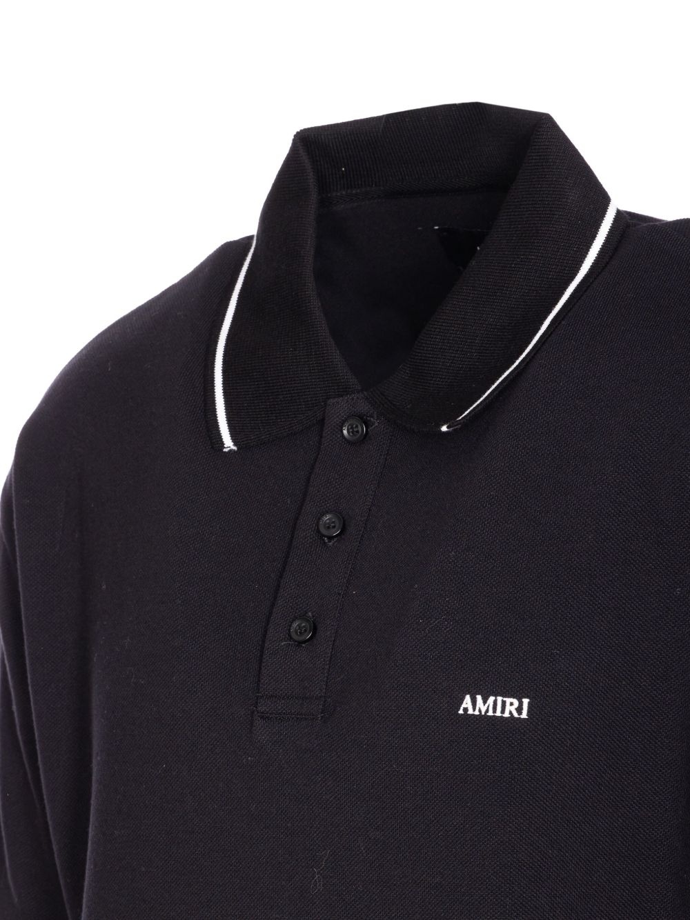 contrasting-trim polo shirt - 3