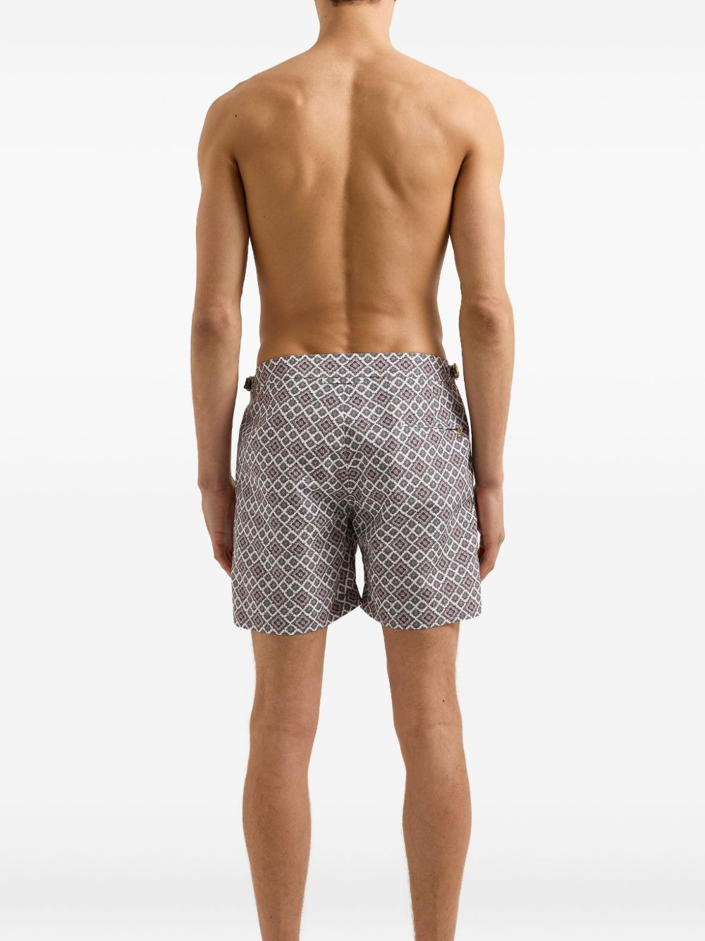 Bulldog geometric-print swim shorts - 4