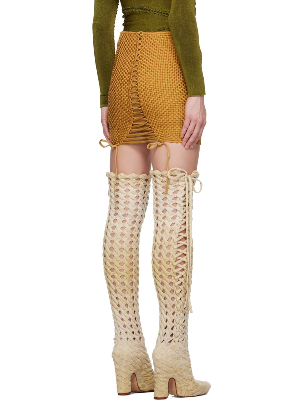 SSENSE Exclusive Orange Miniskirt - 3