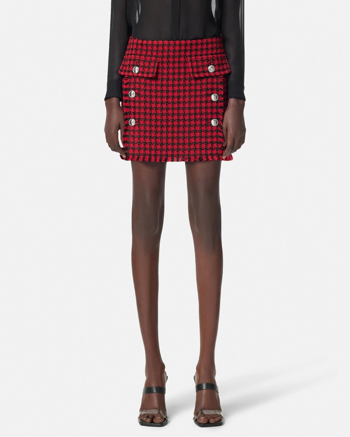 Tweed Pencil Skirt - 4