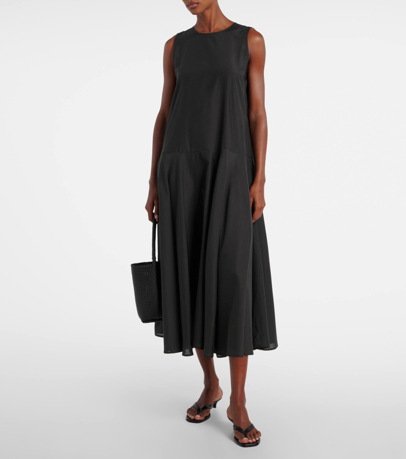 ASCENO Rita gathered cotton and silk maxi dress outlook