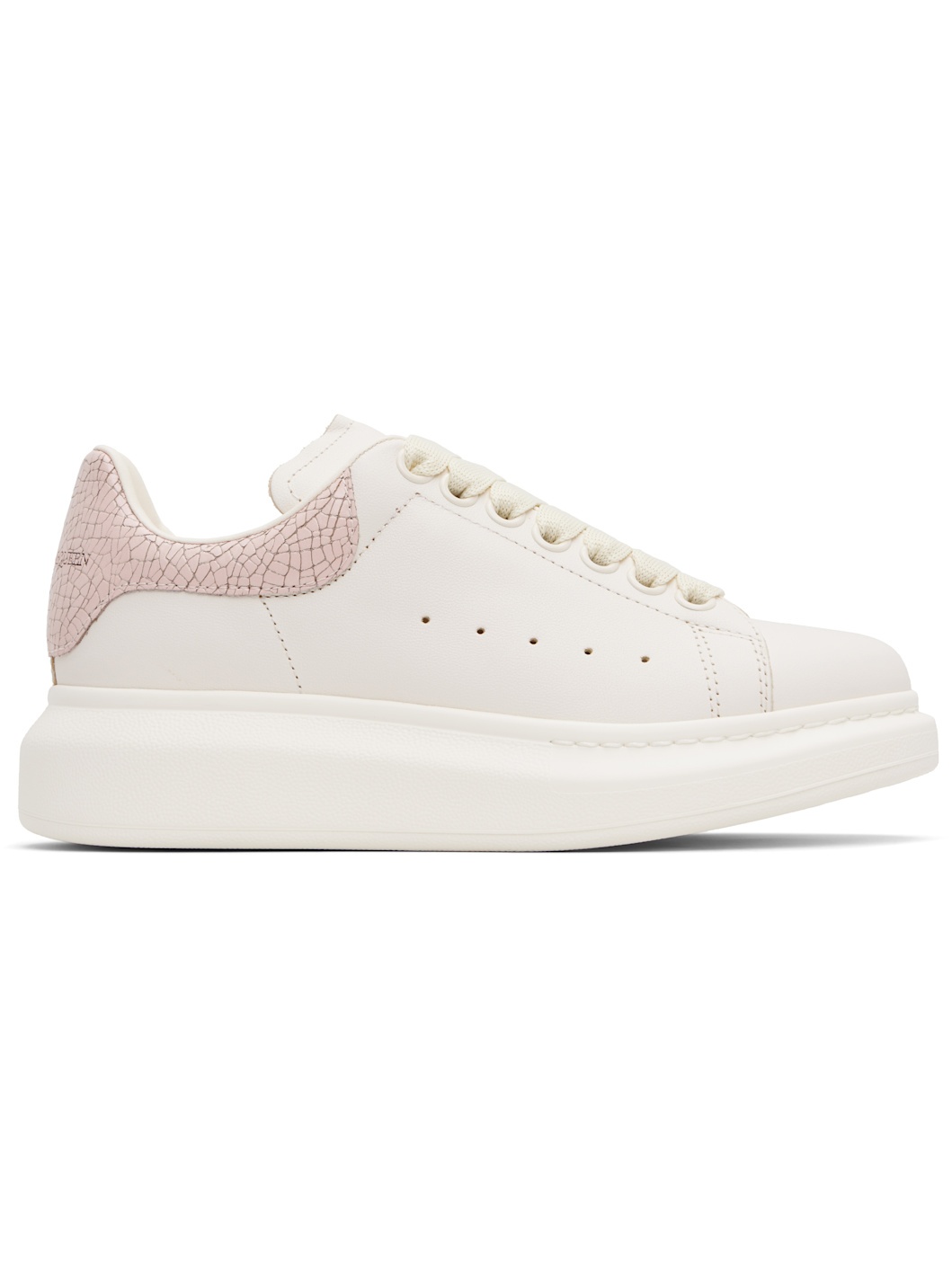 Off-White & Pink Oversized Sneakers - 1