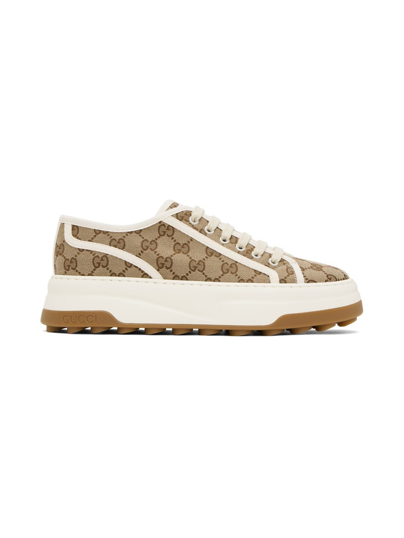 Beige GG Sneakers - 1