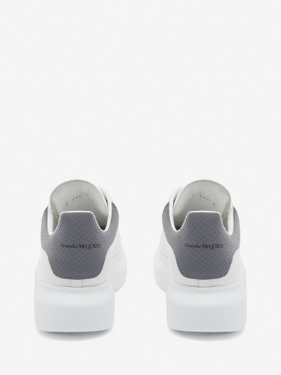 Alexander McQueen Women's Oversized Sneaker in White/grey outlook