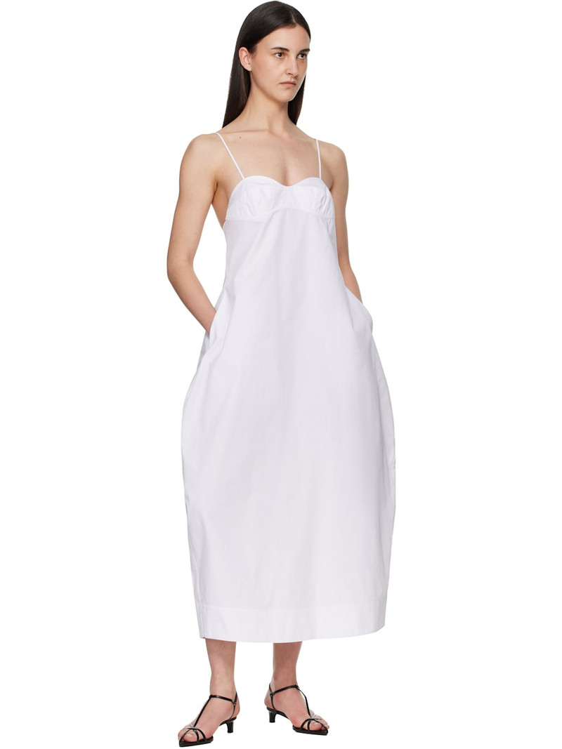 RÓHE White Bustier Volume Midi Dress outlook